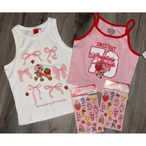Strawberry Shortcake Bundle X-Large Tank‎ Tops (2)  & scratch and sniff stickers